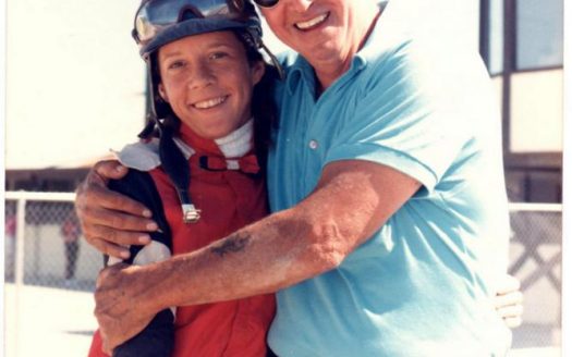 Laura Paynter and Leo at the Fairmont Park in 1988